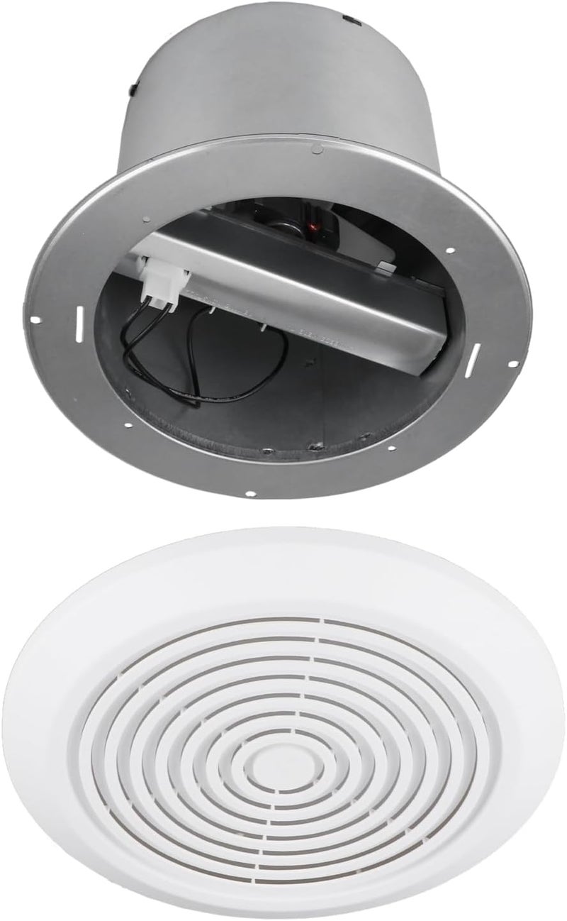 Holdly V2262-50 7 Inch Bathroom Exhaust Fan, 50 CFM, 1.0 Sones, 7" Ceiling Exhaust Fan, for 8 Inch Diameter Rough-in Opening, Ideal Ventilation for Bathroom, Laundry Room, Mobile Home, Kitchen & Garage - Image 1